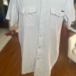 Oakley Classic Gray Short Sleeve Button Front Shirt